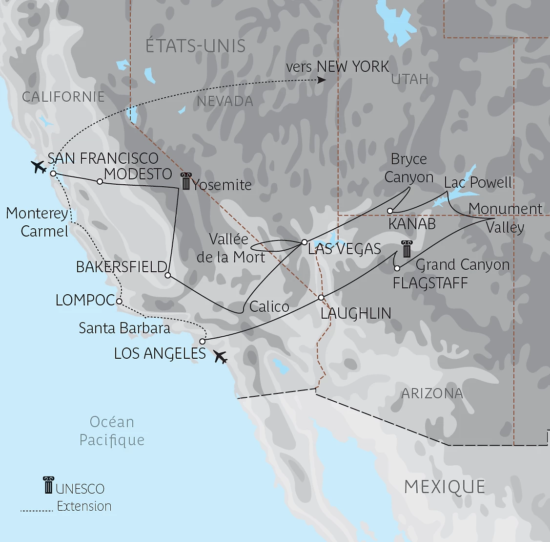 Carte L’Essentiel de l’Ouest américain