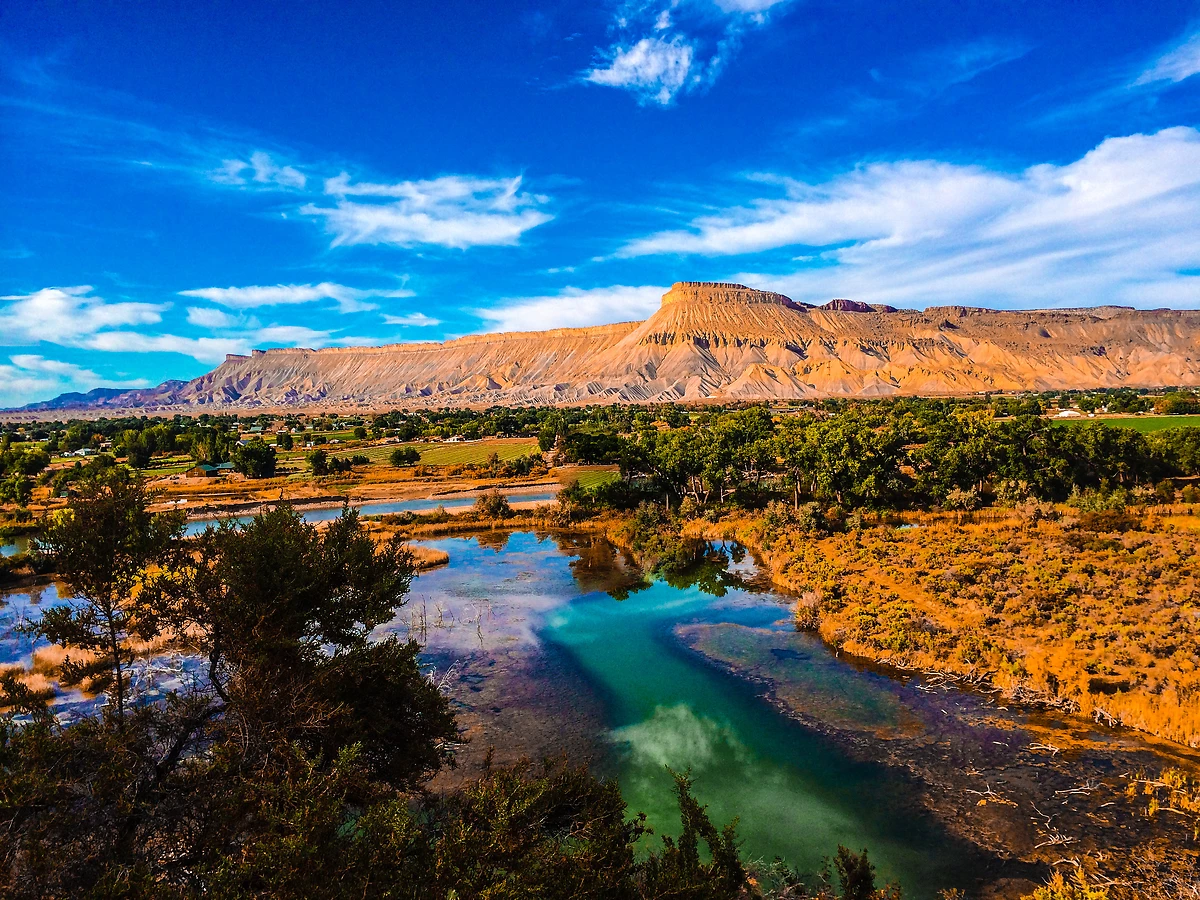 Colorado River, Grand Mesa, Grand Junction, Colorado, États-Unis