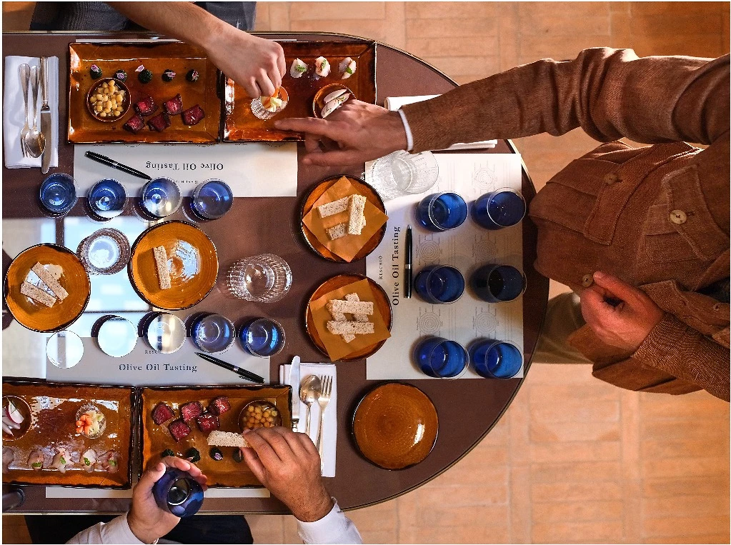 Dégustation d'huile d'olive, Reschio Estate