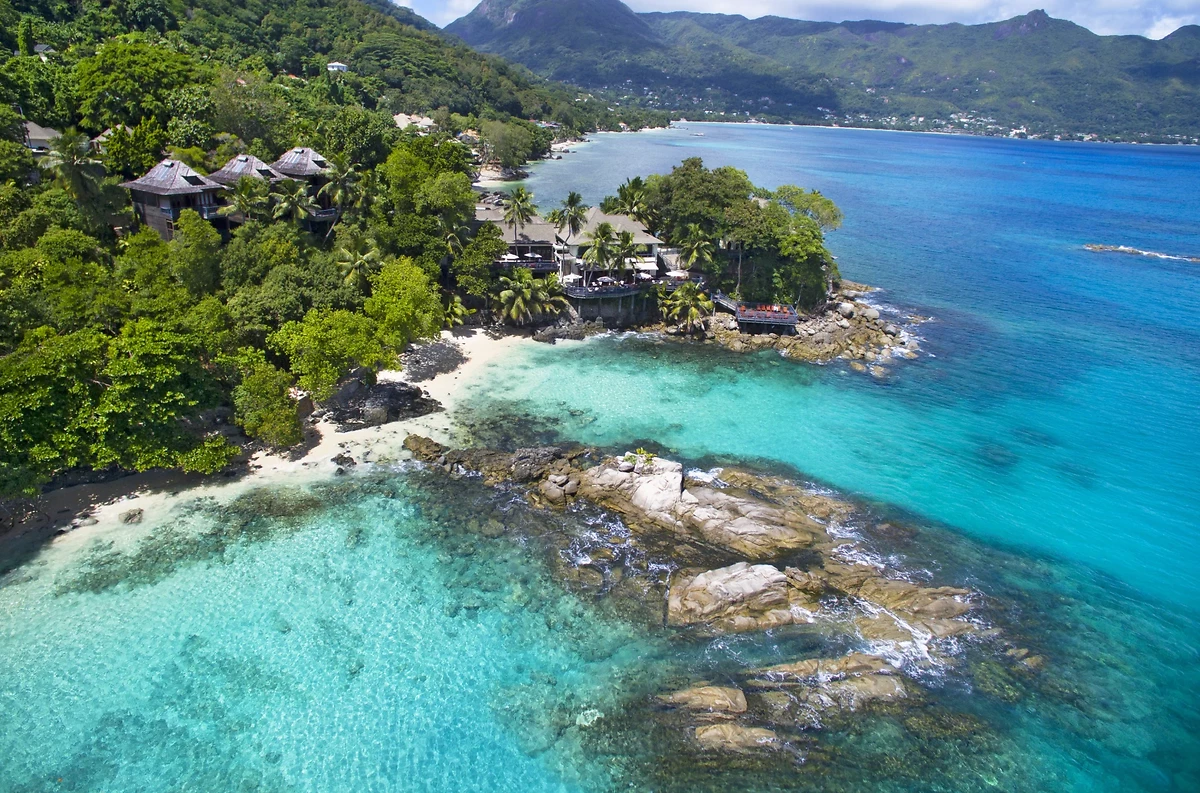 Vue aérienne de l'hôtel, Hilton Seychelles Northolme Resort & Spa