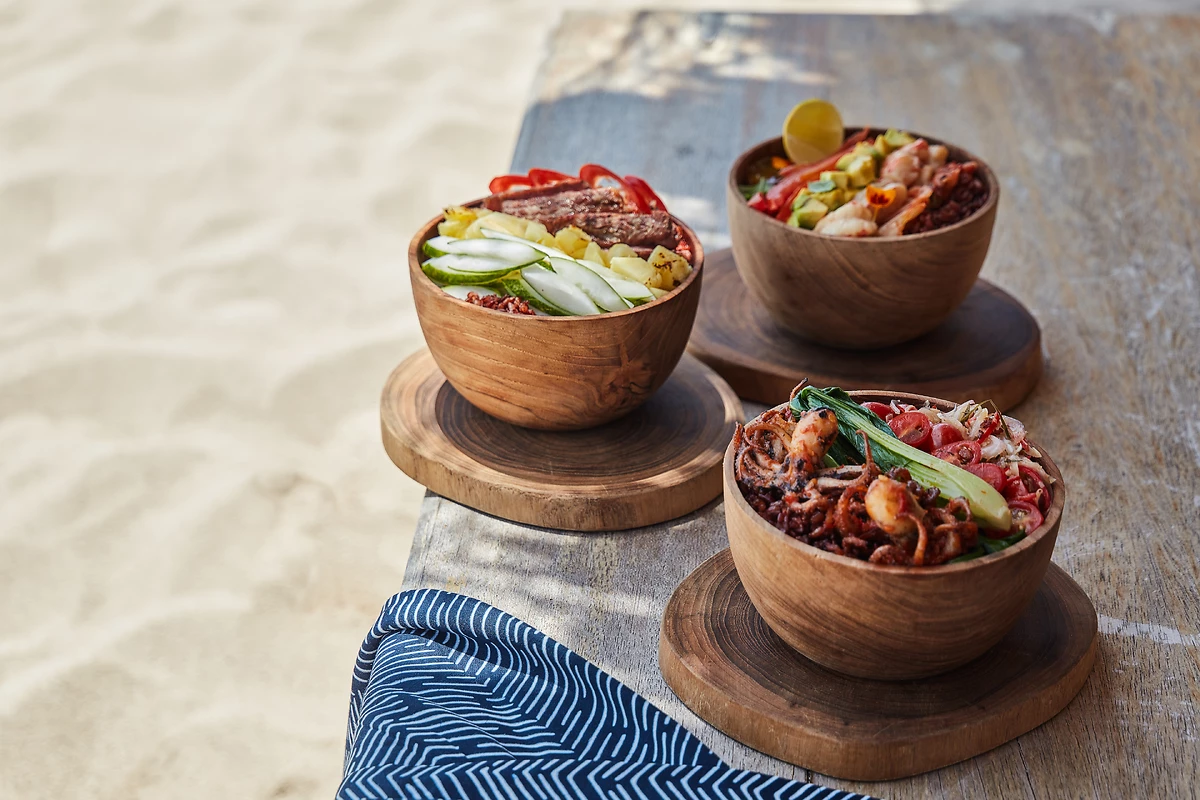 Plats servis au restaurant Boat House, Bawah Reserve