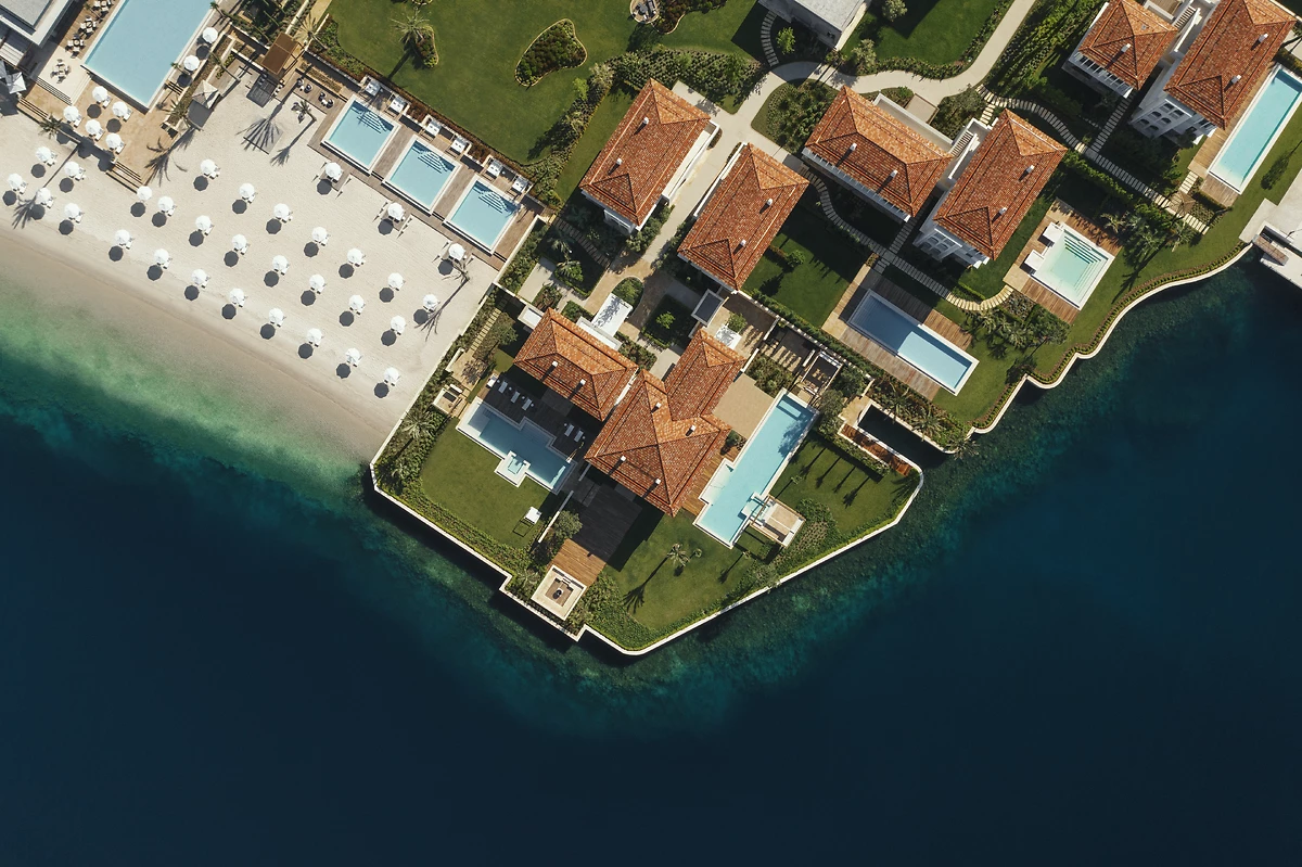 Vue aérienne de l'hôtel, One&Only Portonovi