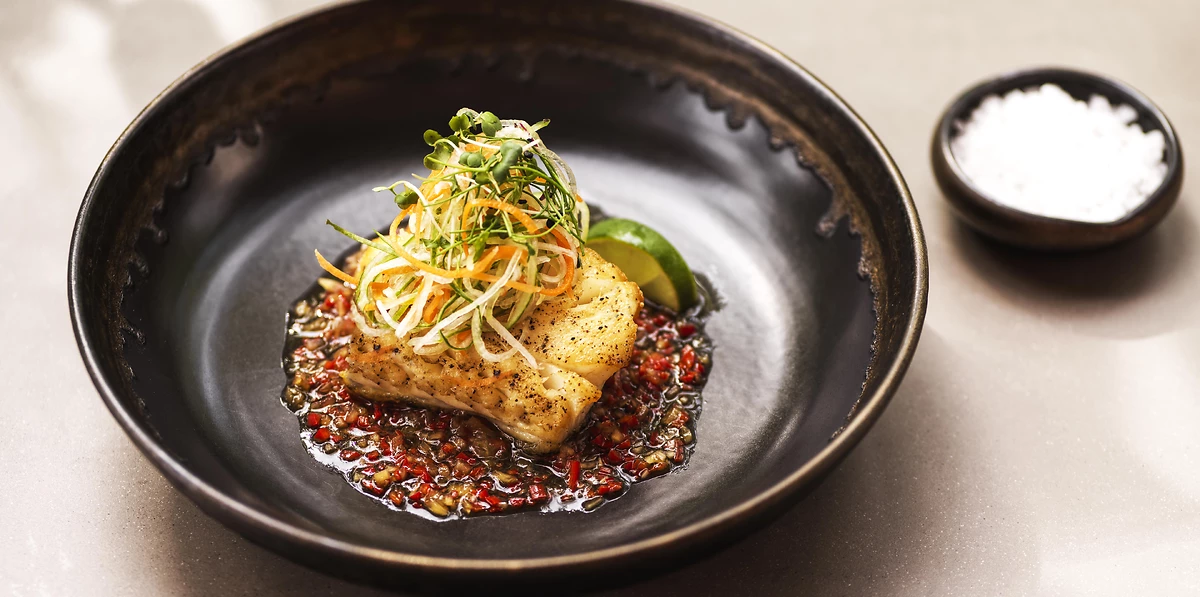 Plat servis au EAU Bar, Ritz Carlton Maldives : Fari Islands