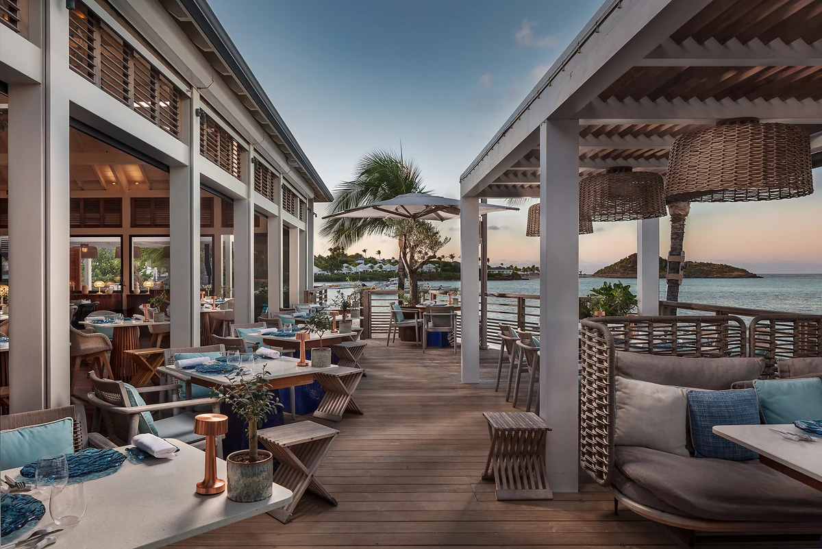 Un des restaurants de l'hôtel, Le Barthélemy Hotel & Spa