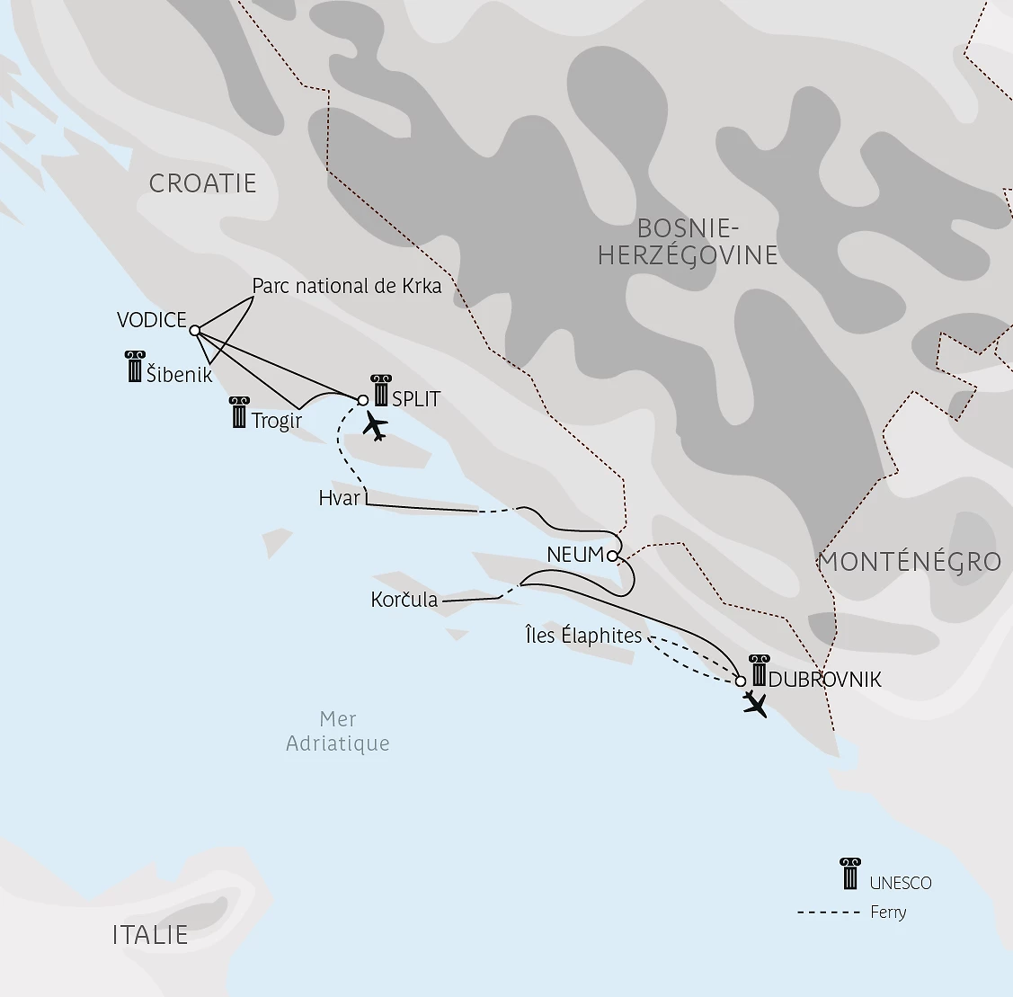 Carte Joyaux de Dalmatie