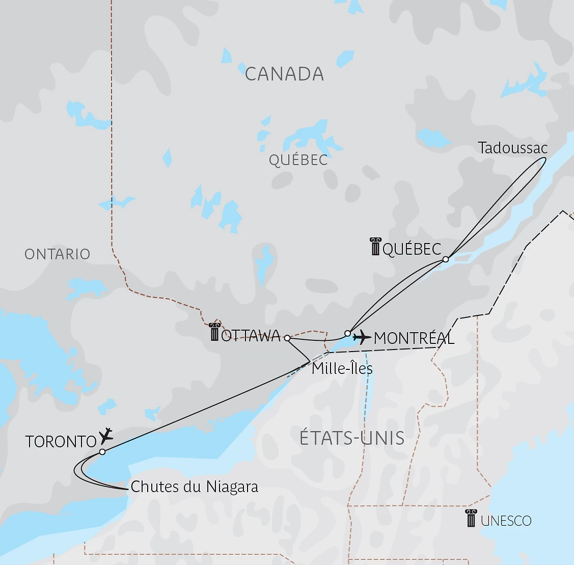 Carte Fenêtre sur l’Est canadien