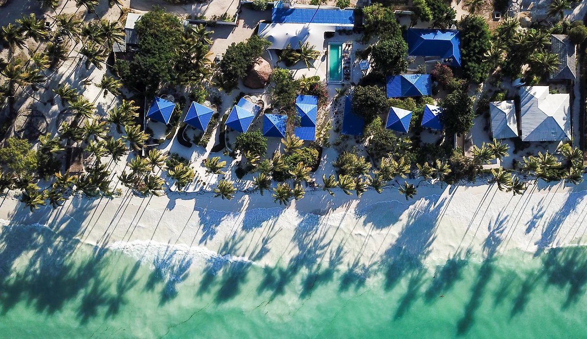 Vue aérienne hôtel Indigo Beach, Zanzibar