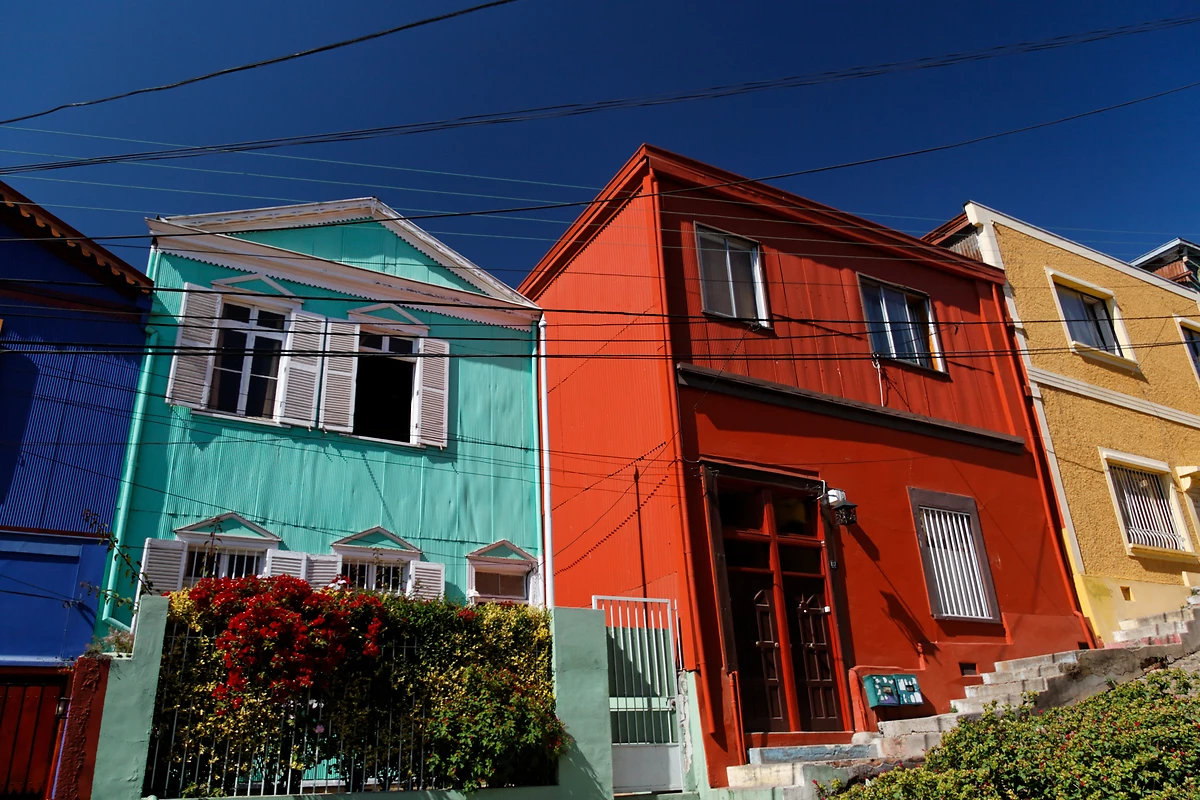 Maison colorées, Valparaiso, Chili