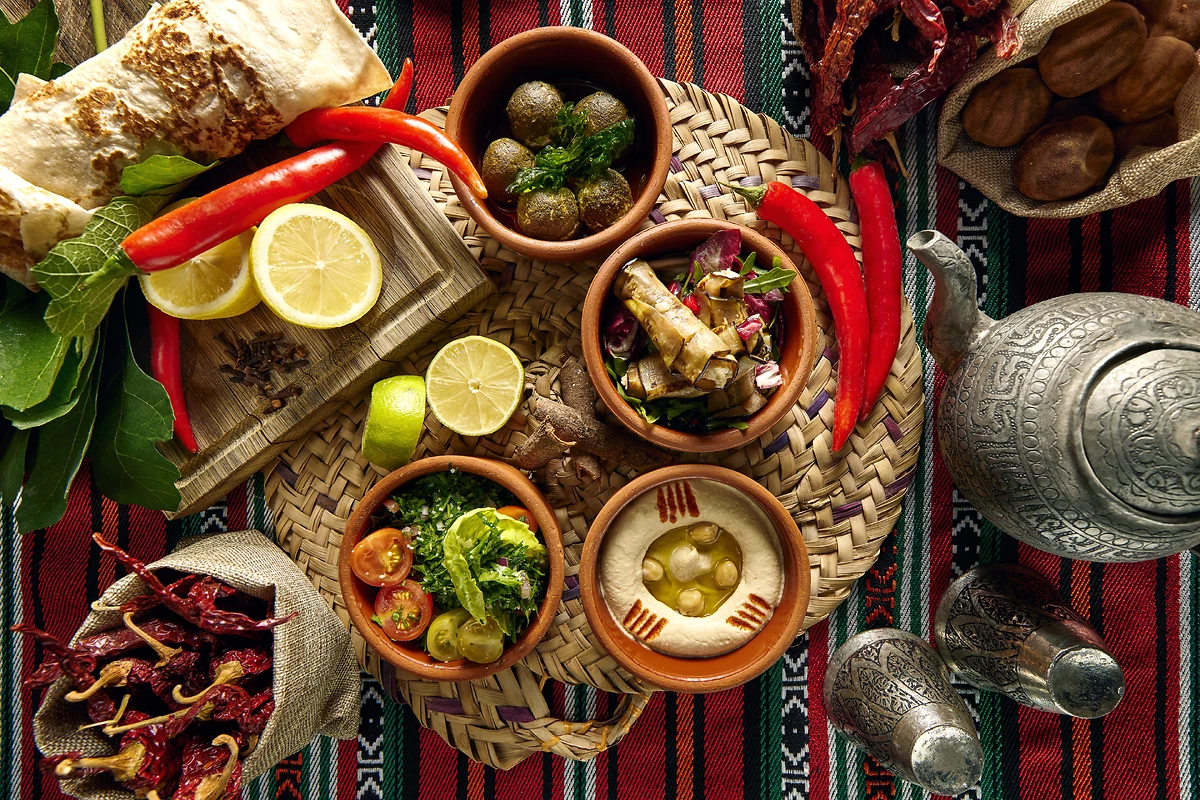 Repas servis au restaurant Spice Market, Six Senses Zighy Bay