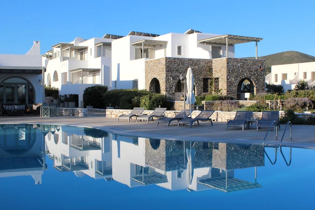 Vue extérieure, St Andrea resort, Paros, Grèce.