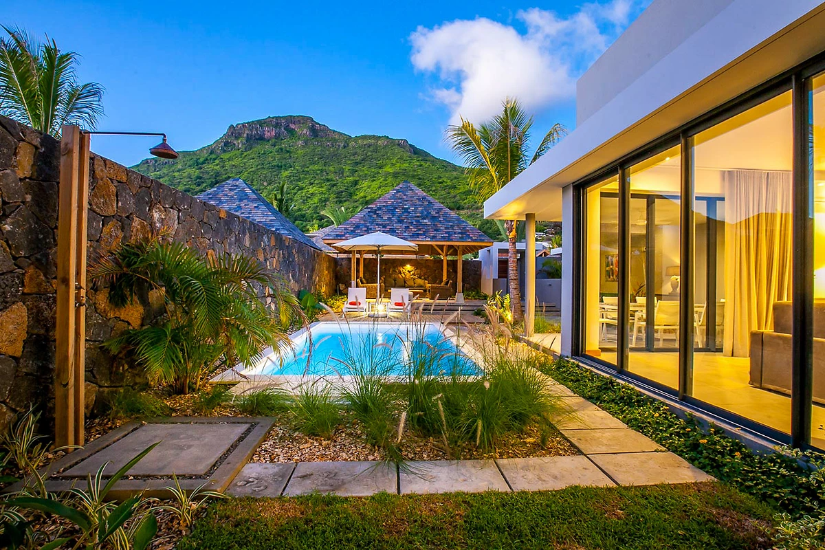 Villa superior, Jardin, Marguery Villas, Île Maurice