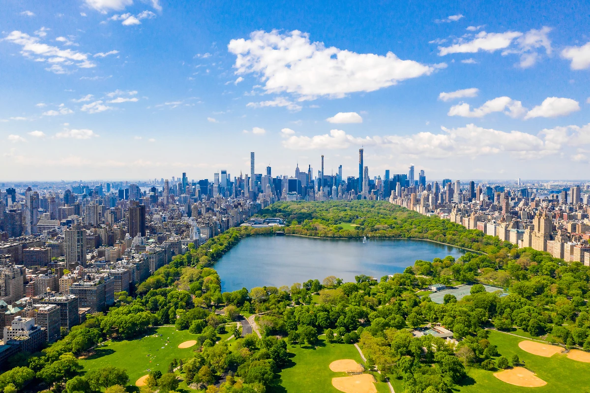 Vue sur Central Park, New York City, état de New York