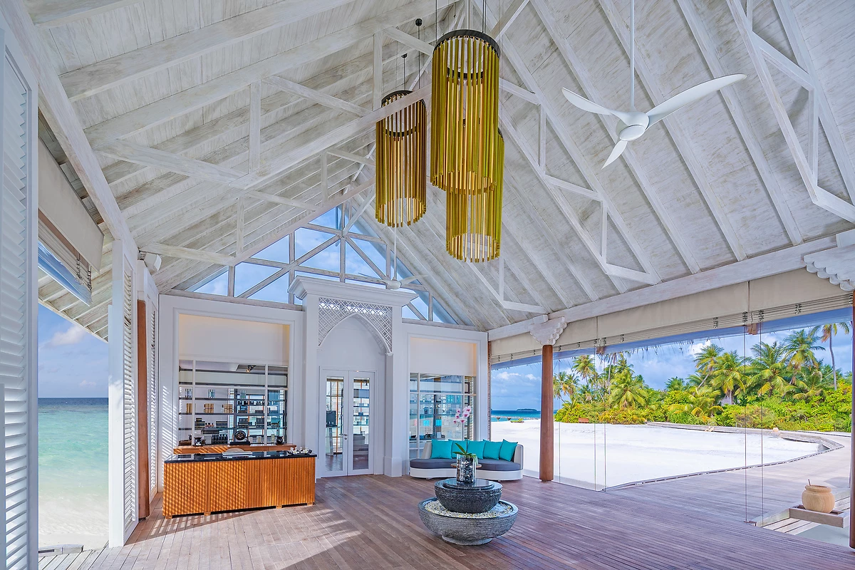 Accueil du spa de l'hôtel, Anantara Kihavah Maldives Villas
