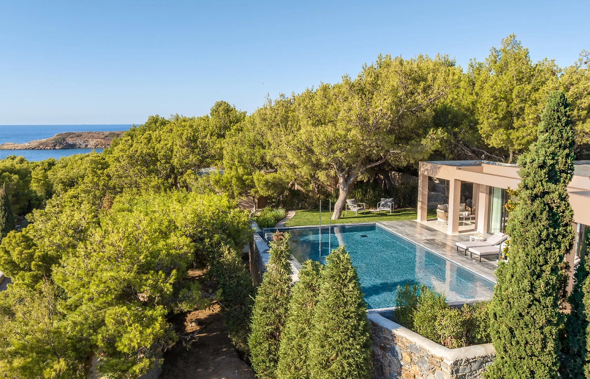 Vue extérieure d'une villa de l'hôtel, hôtel Grecotel Cape Sounio