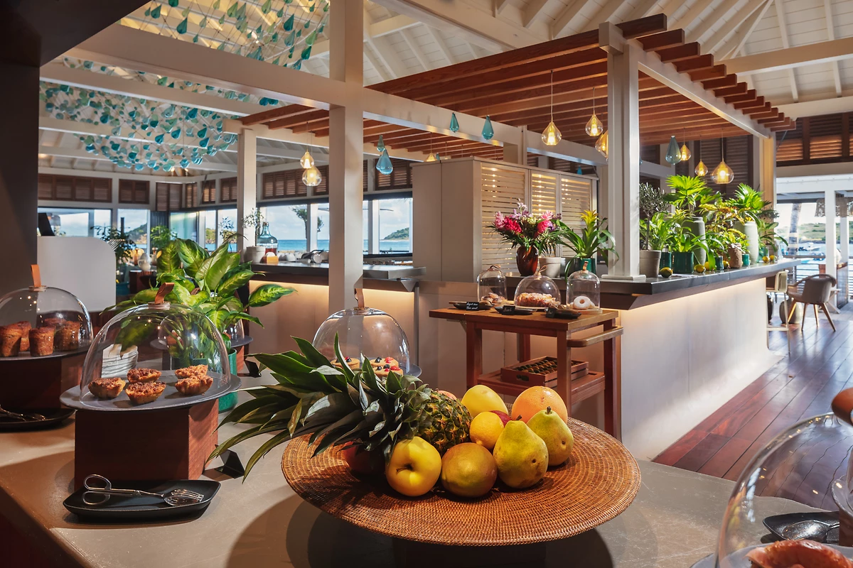 Buffet d'un des restaurants de l'hôtel, Le Barthélemy Hotel & Spa