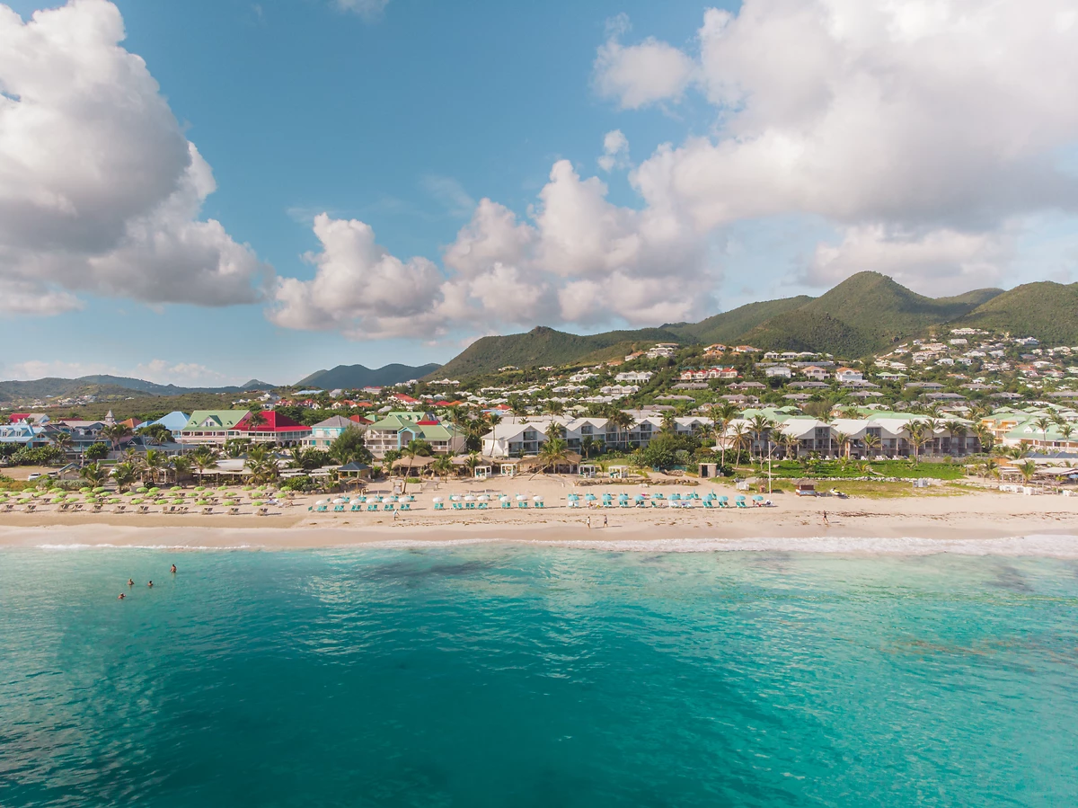 Vue aérienne de l'hôtel, La Playa Orient Bay, Saint-Martin