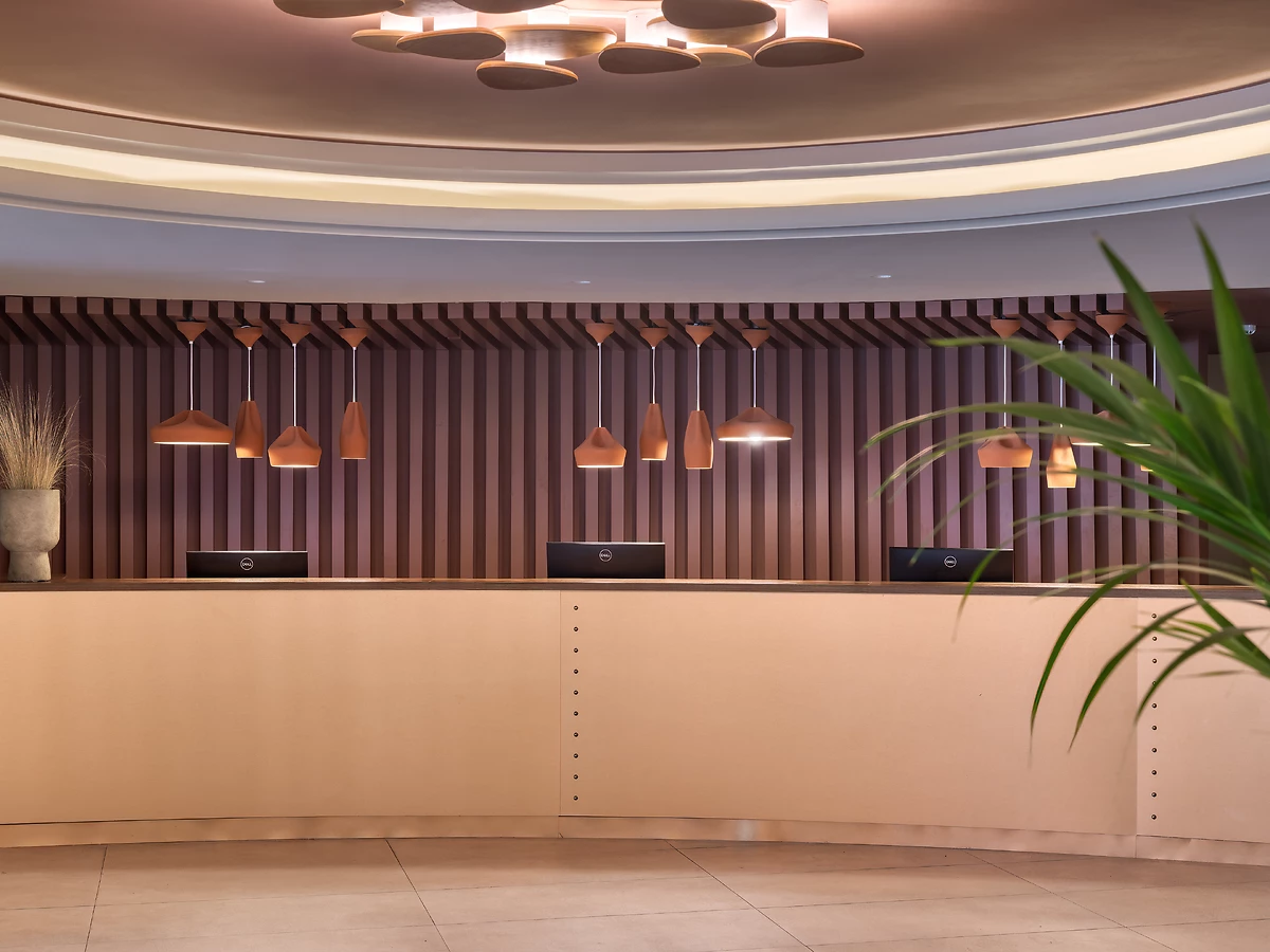 Réception de l'hôtel, hôtel Domes Aulūs Zante