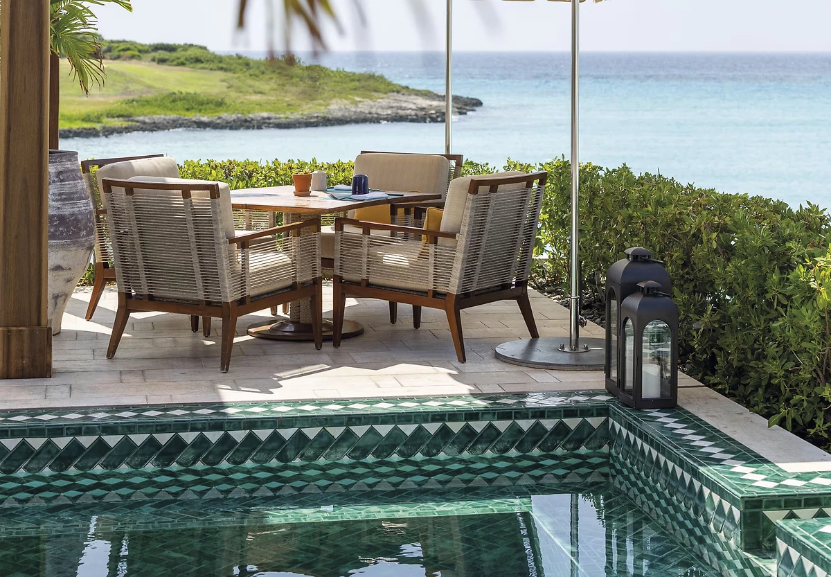 Terrasse du restaurant Uchu, hôtel Cap Juluca