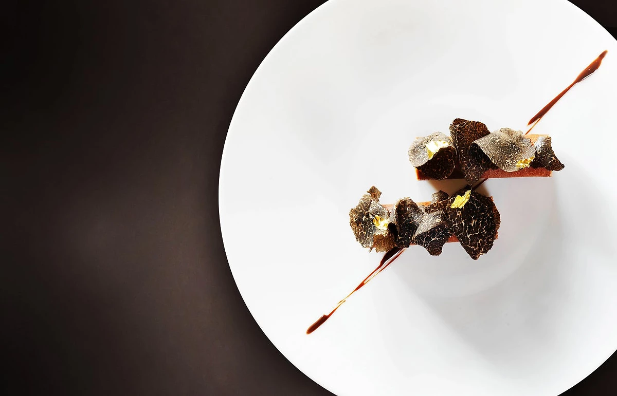 Plat servis au restaurant Le 1947, Cheval Blanc Courchevel