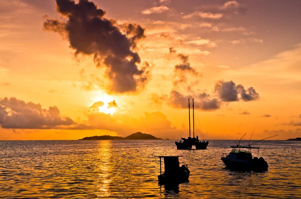 Coucher du soleil, Indian Ocean Lodge, Seychelles