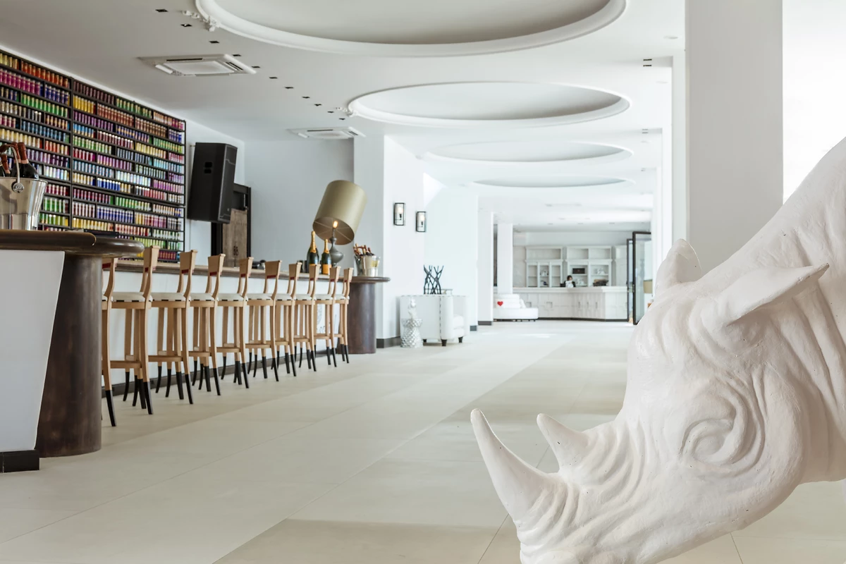 Réception, Myconian Imperial, Cyclades, Grèce