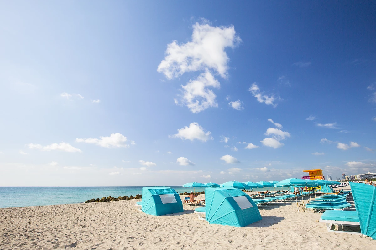 Plage, Hotel The Palms, Miami, Floride, Etats Unis.