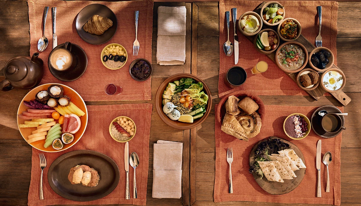 Repas servis au restaurant Spice Market, Six Senses Zighy Bay