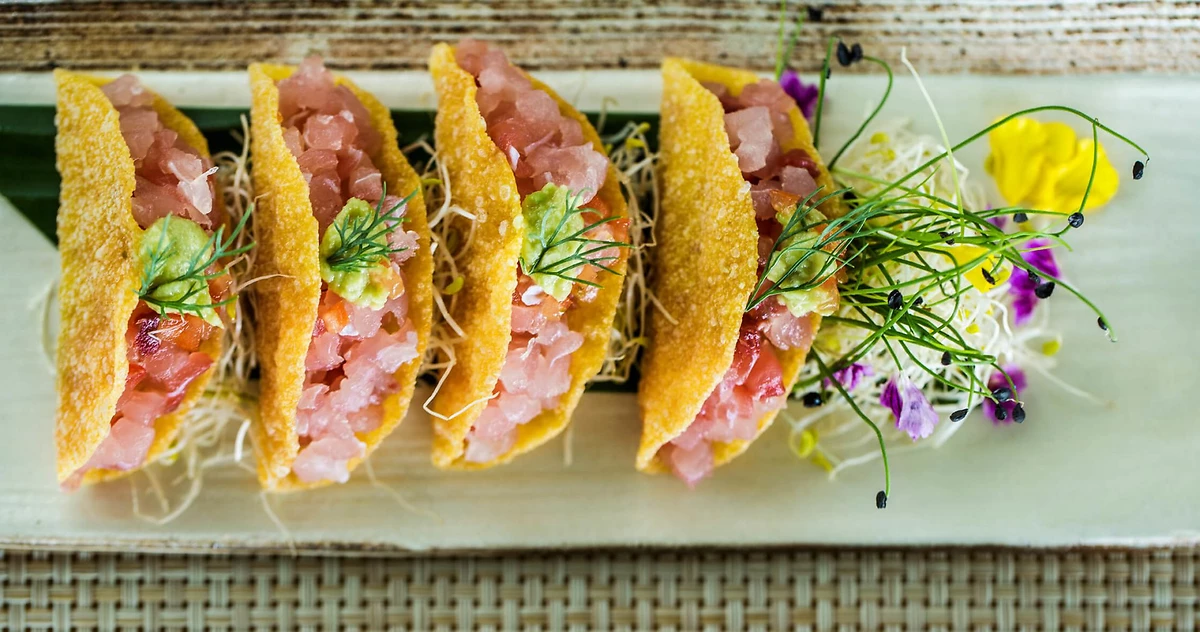 Plat servi dans l'un des restaurants de l'hôtel, COMO Maalifushi