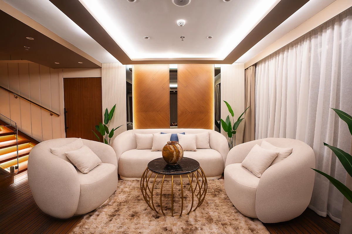 Lounge de la Dahabeya Merit II Star, Dahabeya Merit, Égypte