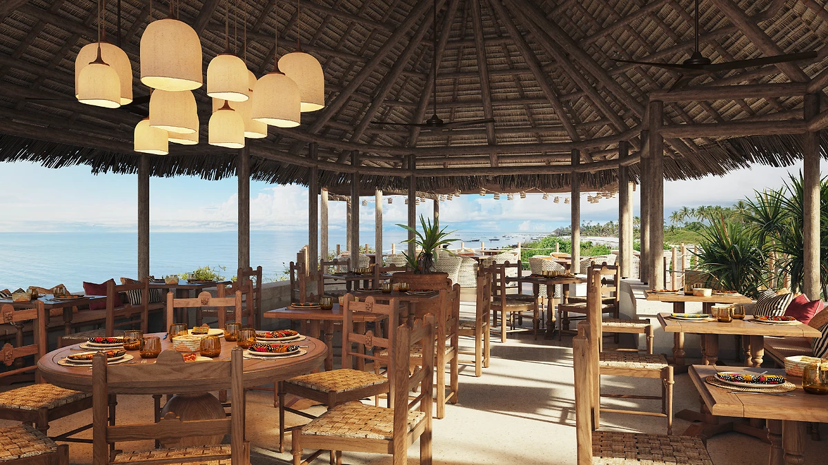 Restaurant principal, Matemwe Attitude, Zanzibar, Tanzanie