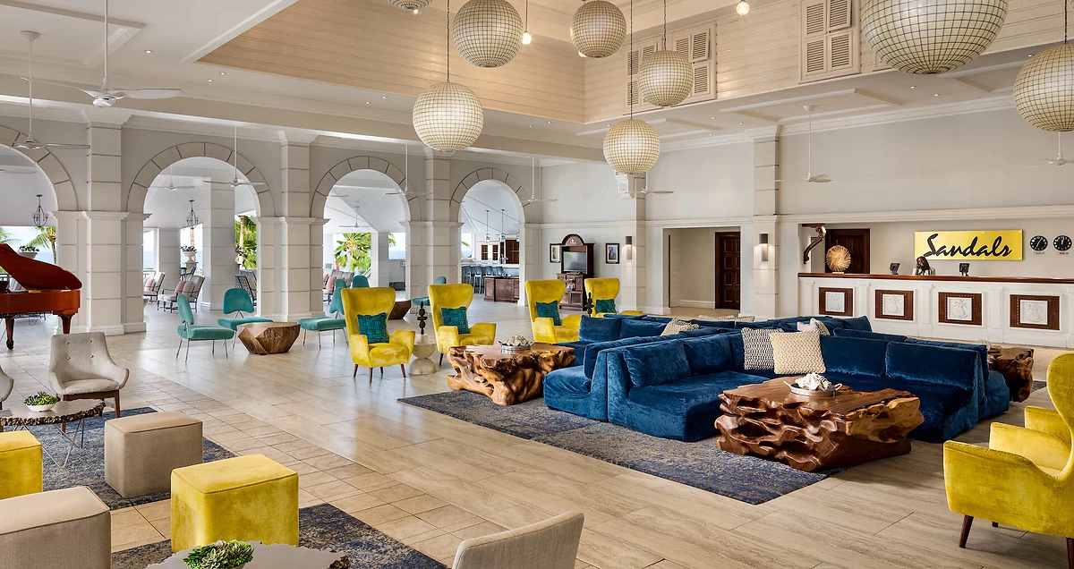 Lobby d'accueil, Sandals Grande St. Lucian, Sainte-Lucie, Antilles