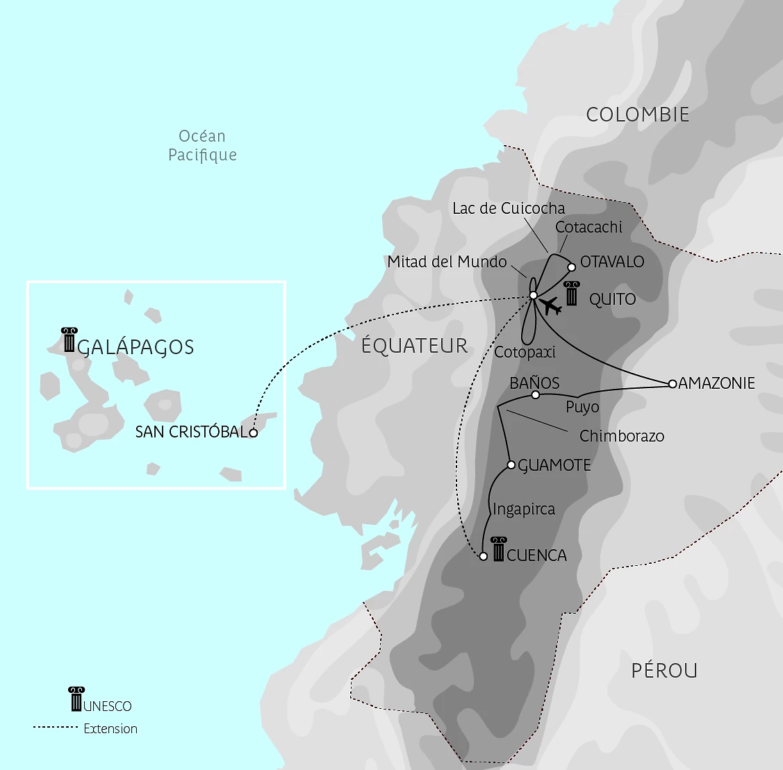 Carte C​œur Équateur en petit groupe 2026