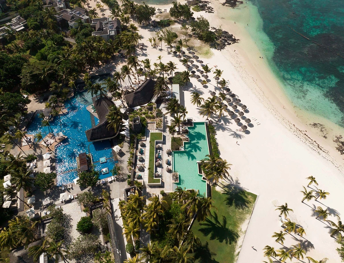 Vue aérienne, Long Beach, Ile Maurice