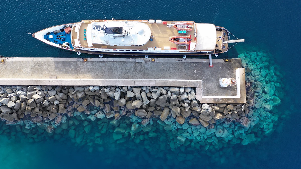 Vue aérienne du bateau, M/Y Callisto