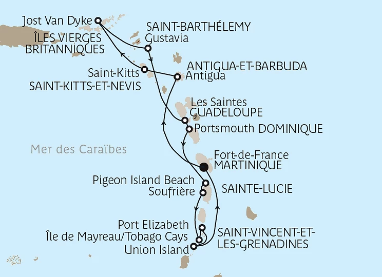 Carte L’essentiel des Caraïbes