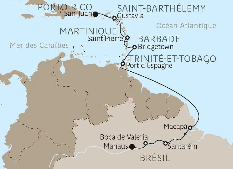 Carte Exploration amazonienne