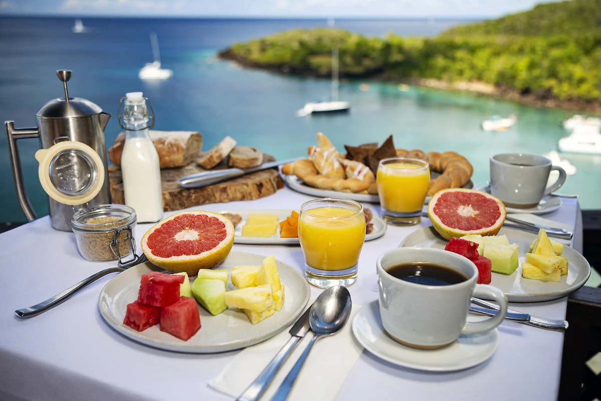 Petit déjeuner, Ti Kaye Resort, Sainte-Lucie