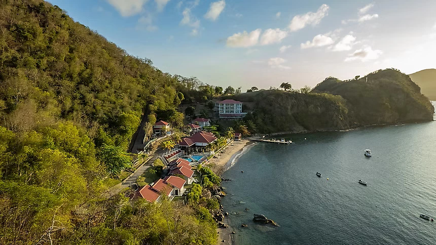 Vue aérienne, Hôtel le Bois Joli, Guadeloupe