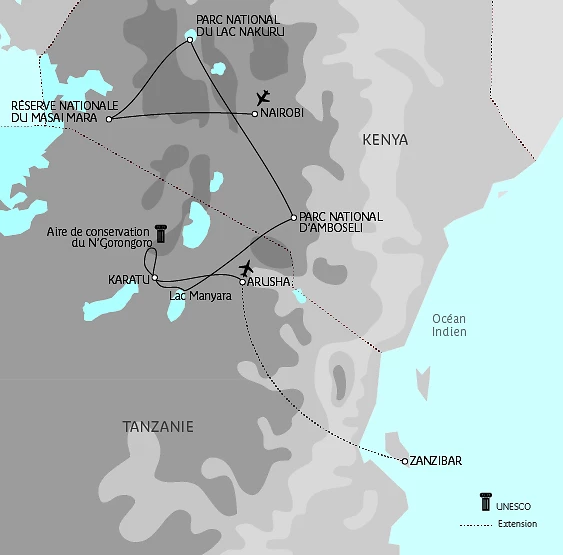 Carte Terre Safaris en privé