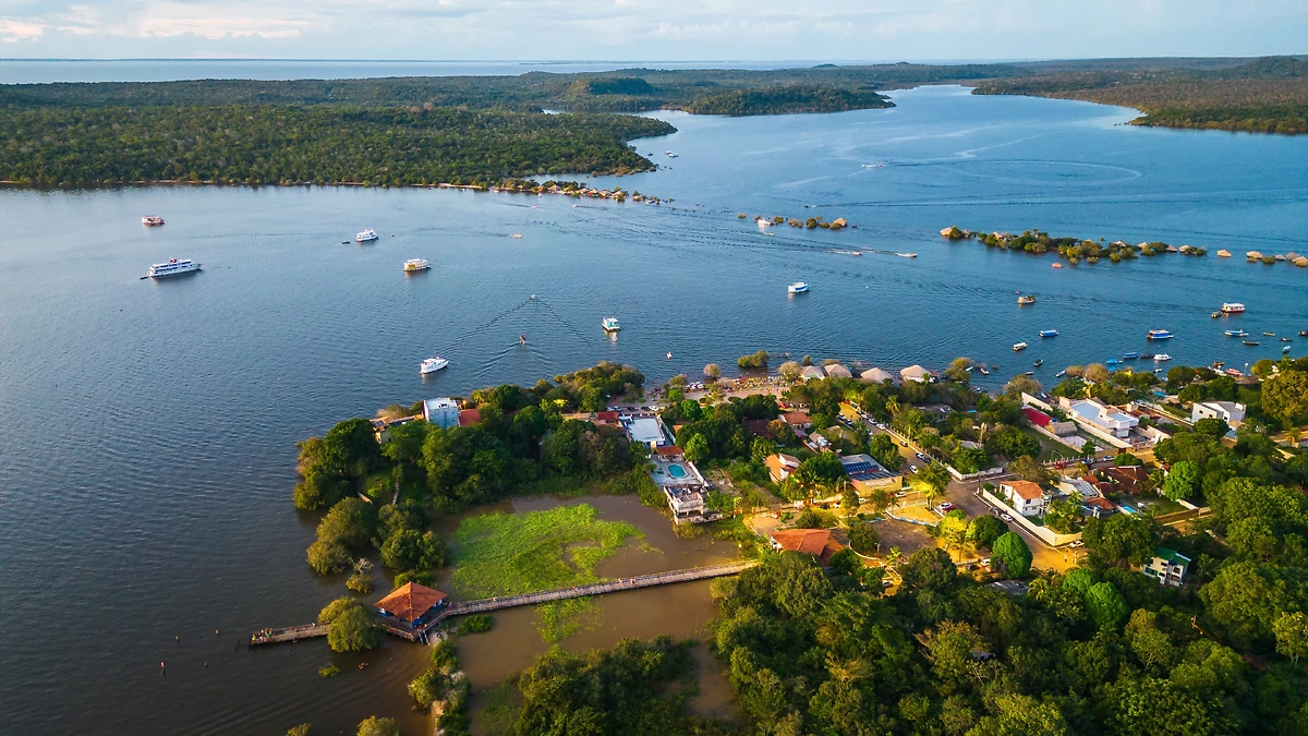 Vue aérienne Alter do Chao Amazon, Santarem, Brésil