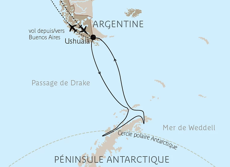 Carte Antarctique emblématique