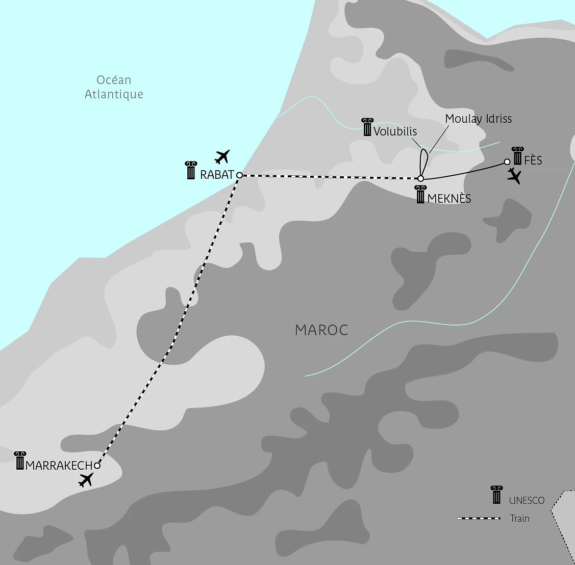 Carte Maroc : la voie impériale