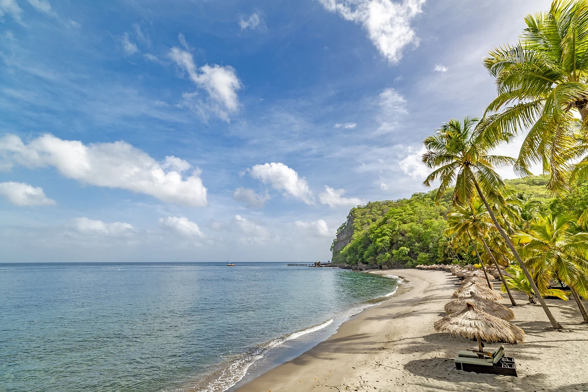 Plage, Anse Chastanet, Sainte-Lucie, Antilles
