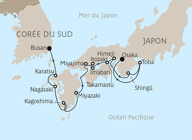 Carte Au cœur du Japon authentique