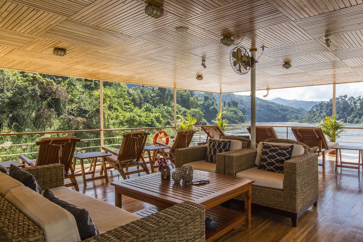 Coin détente sur le pont terrasse, R/V Champa Pandaw