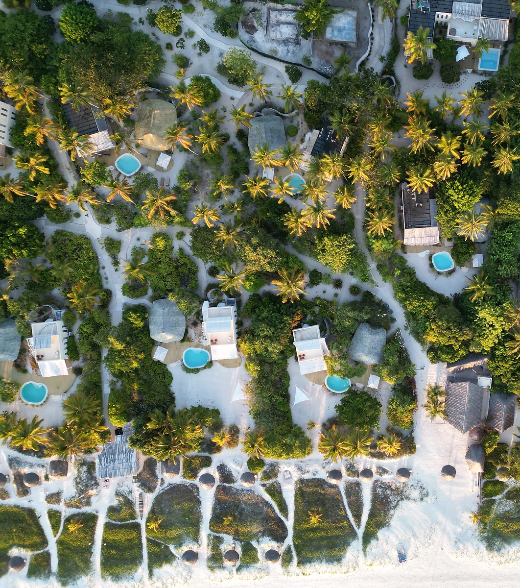 Vue aérienne de l'hôtel, Zanzibar White Sand Luxury Villas & Spa, Zanzibar