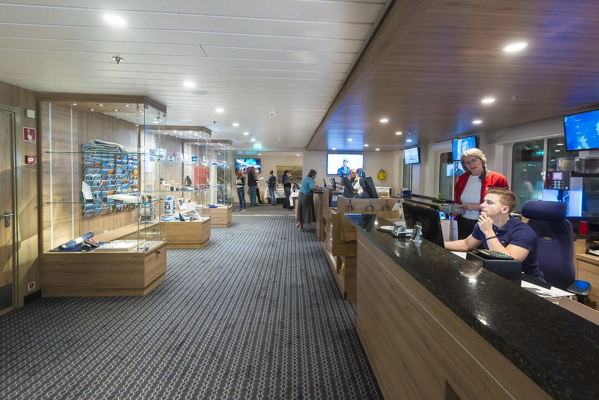 Réception, Kompass Adventure, MS Nordkapp, Express côtier, Hurtigruten