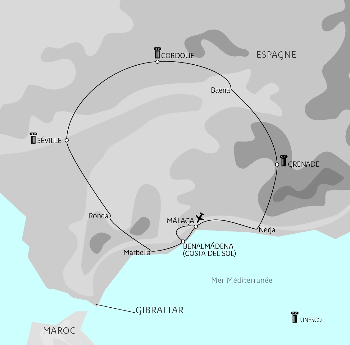 Carte Douce Andalousie