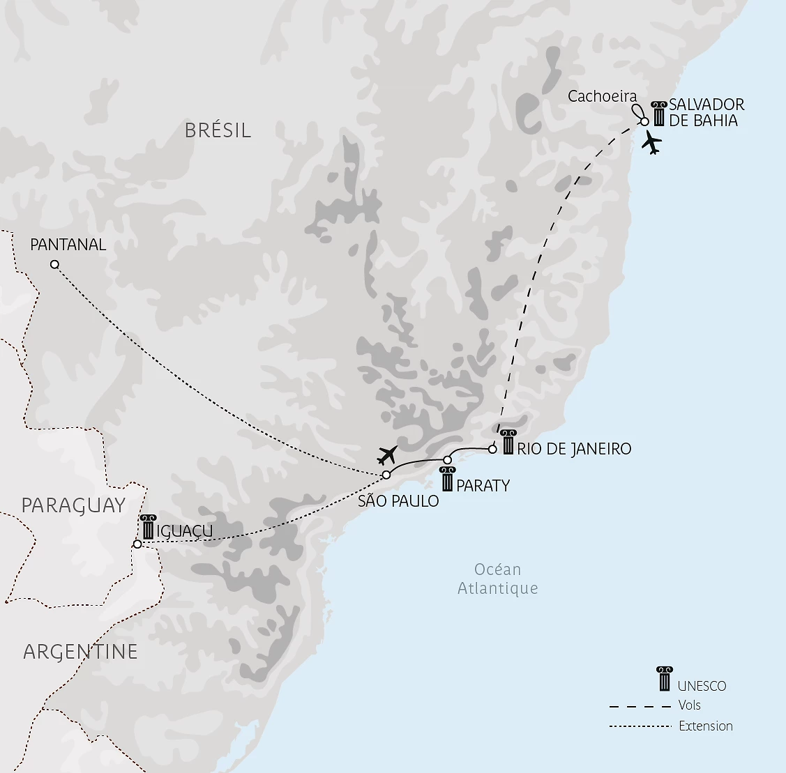 Carte Cultures et couleurs du Brésil