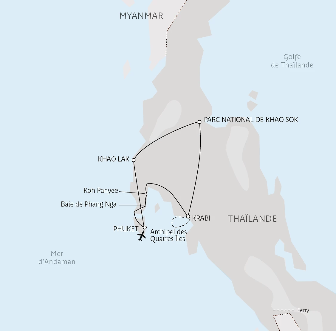 Carte Eaux turquoise d’Andaman